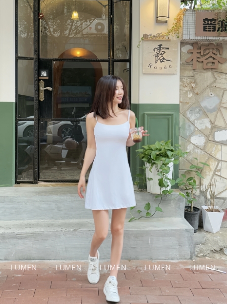  luqi lulu同款网球吊带裙带 