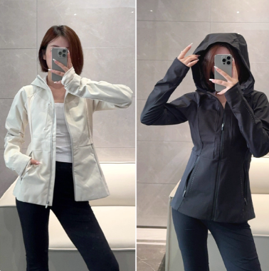 luqi lulu冲锋衣Cross健身女士软壳防水防风保暖显瘦